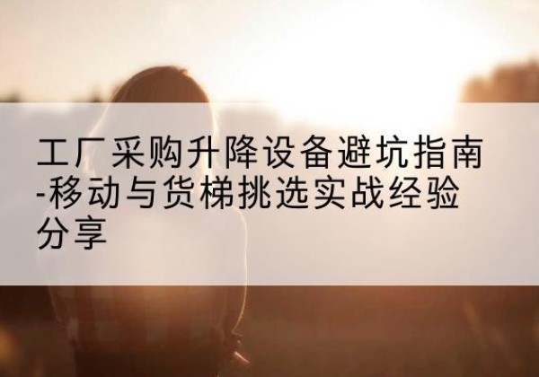 安丘移动式升降机怎么选-工厂采购升降设备避坑指南-移动与货梯挑选实战经验分享