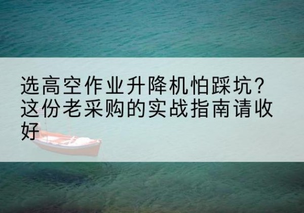 安丘高空作业升降机厂家推荐-选高空作业升降机怕踩坑？这份老采购的实战指南请收好